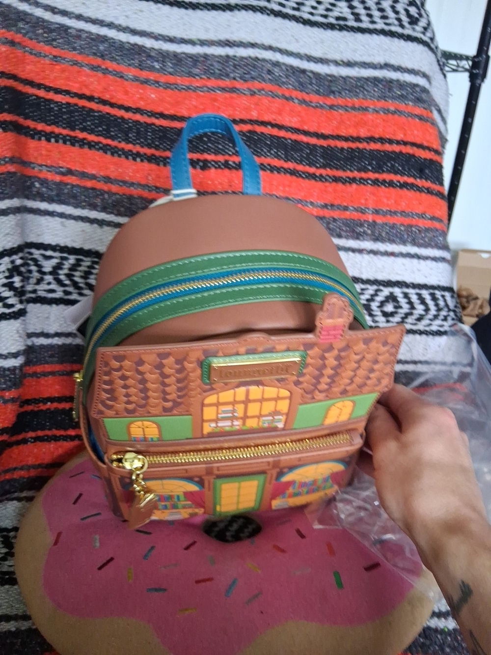 Loungefly Bookstore Glow-in-the-Dark Mini Backpack Books-A-Million Exclusive NWT - Picture 7 of 8